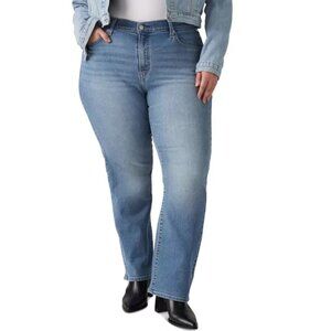 NEW Levi's Women's Plus Size Ribcage Straight-Leg Ankle Jeans Size 24W Stretch